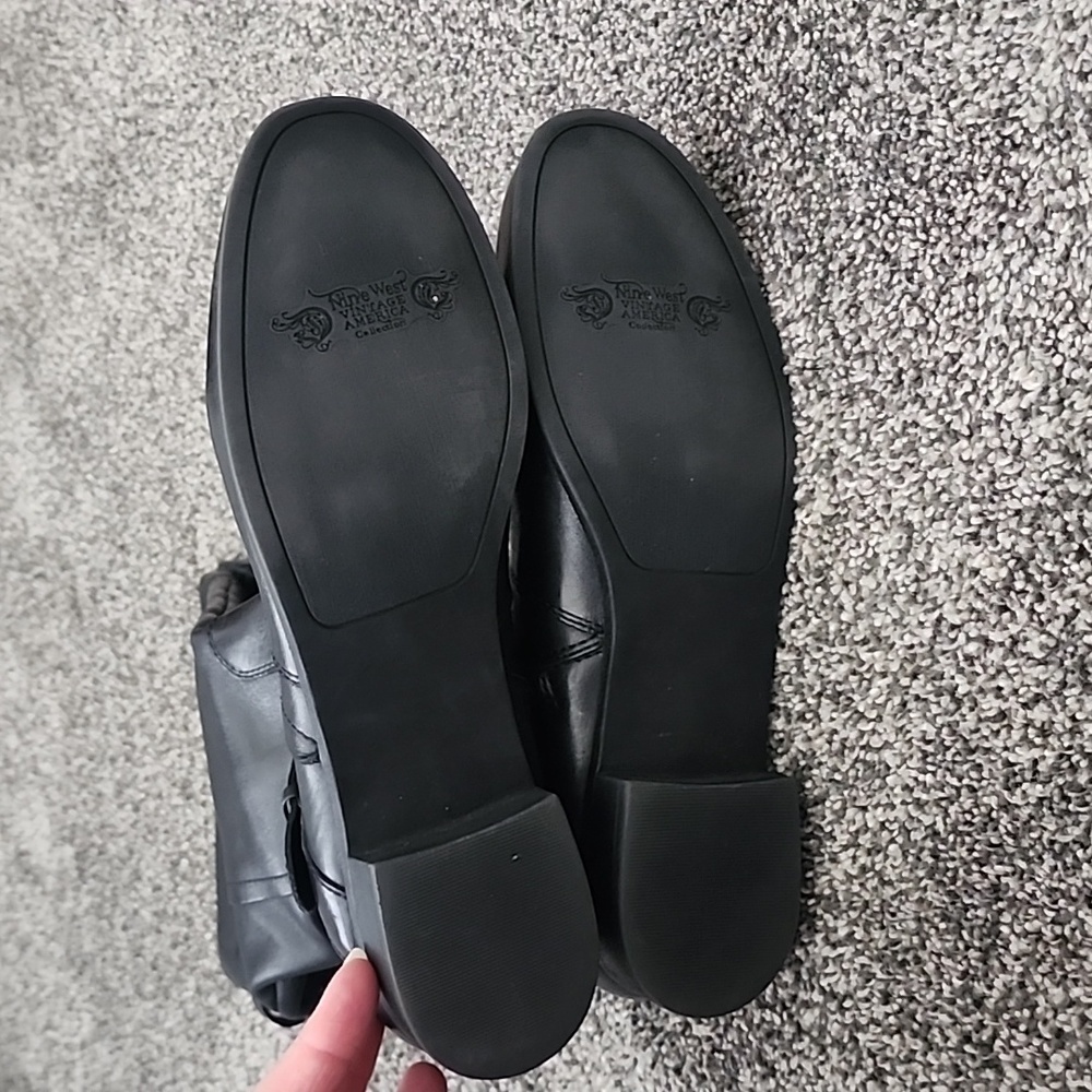 Nine West Vintage America Collection black/silver adjustable buckles size 9 1/2M - Picture 5 of 9